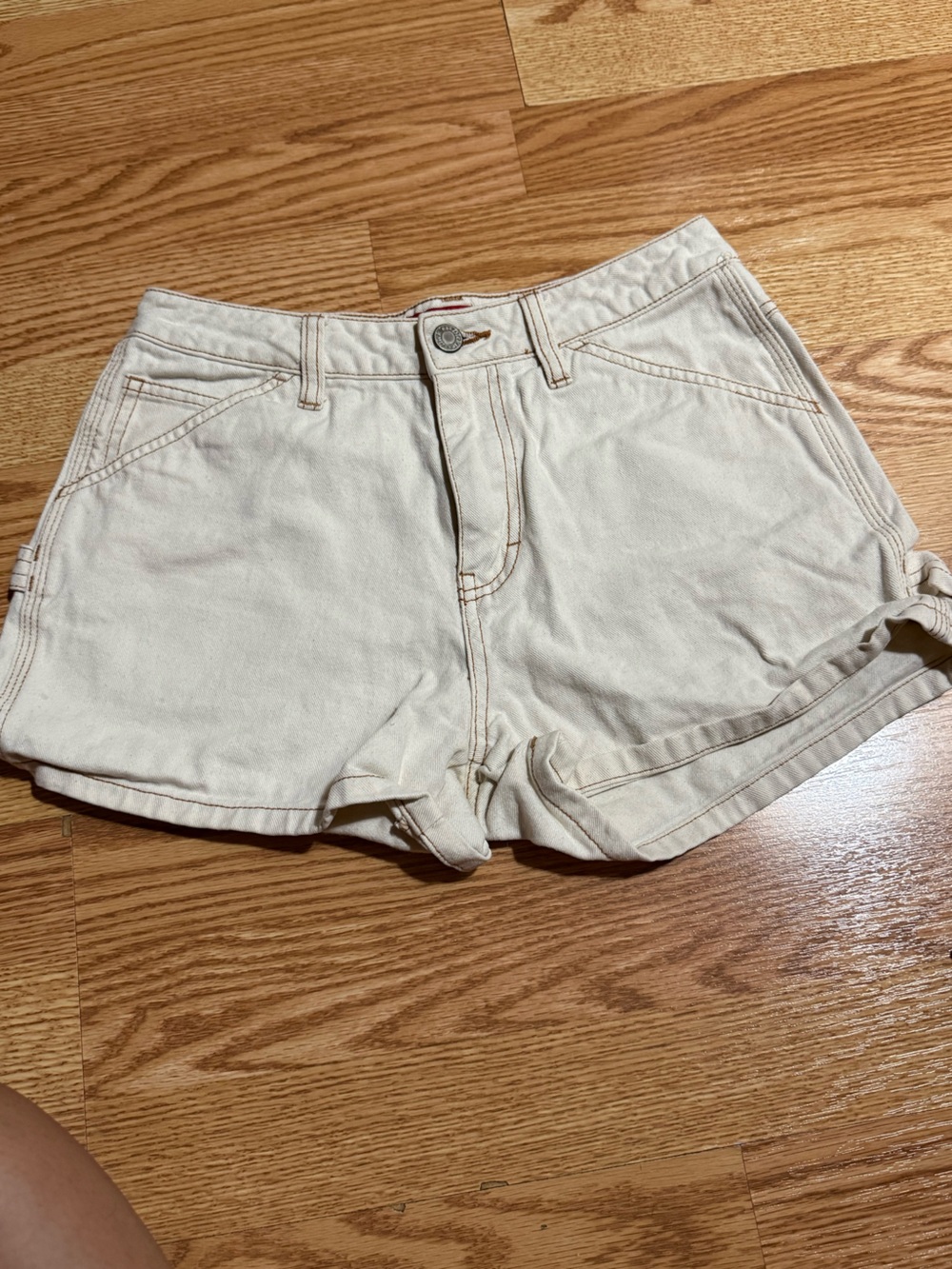 Women's Dickies Cream Casual Cotton Shorts
